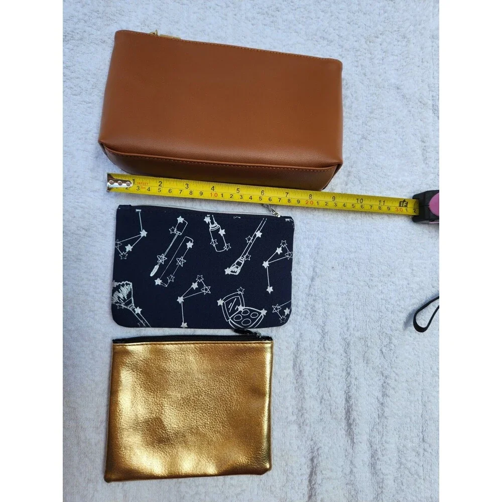 Celestial Set of 3 Zipper Makeup Bags Zip Pouch Cosmetic Tampon Bag Glam